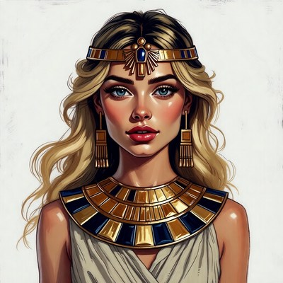 Blonde Egyptian Queen Portrait