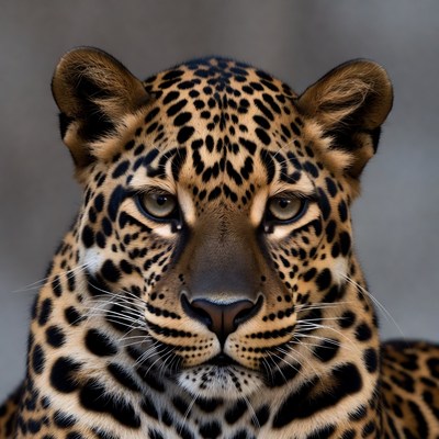 Close-up leopard face