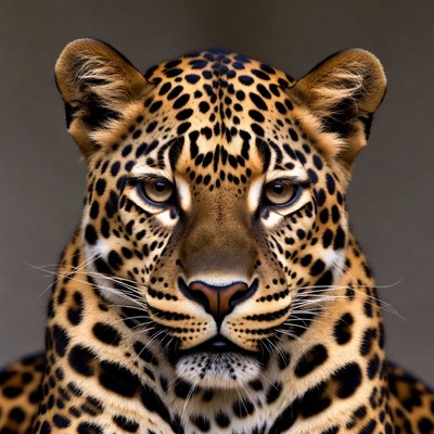 Close-up leopard portrait