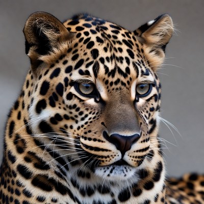 Close-up leopard portrait