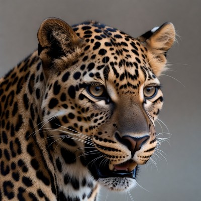 Leopard close-up portrait