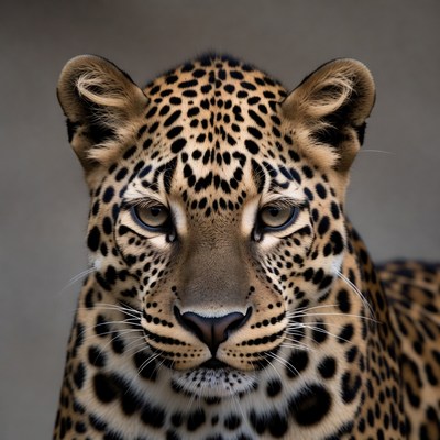 Close-up leopard portrait