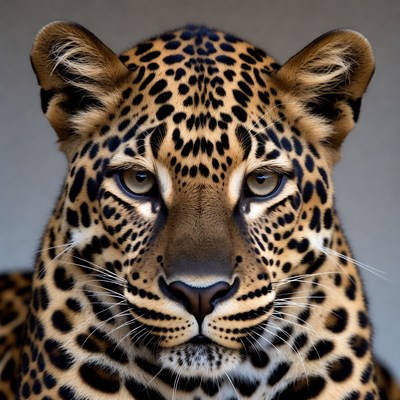 Close-up leopard face