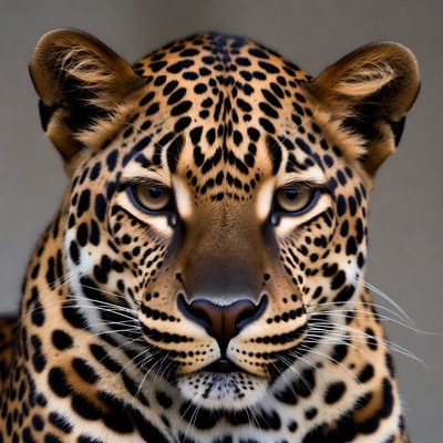 Close-up leopard face