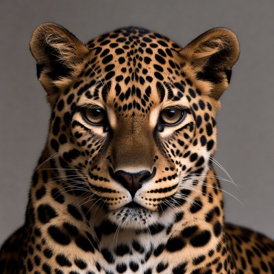 Close-up leopard portrait