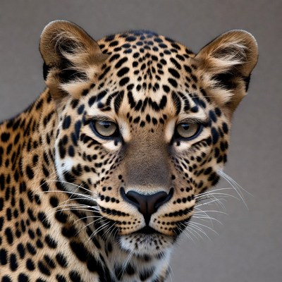 Close-up leopard portrait