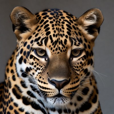 Close-up leopard face
