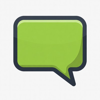 Green speech bubble illustration