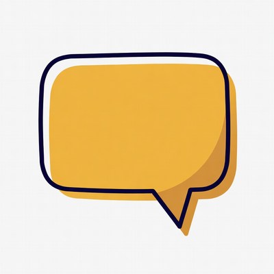 Yellow speech bubble illustration