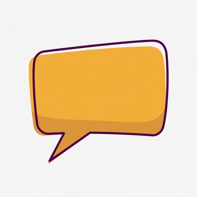 Yellow Cartoon Speech Bubble