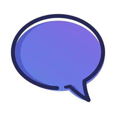 Purple Speech Bubble Icon
