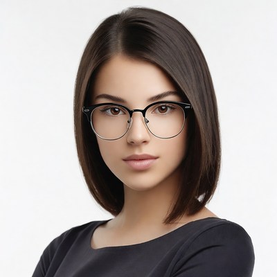 Young woman with glasses