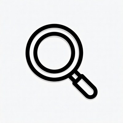 Black Magnifying Glass Icon