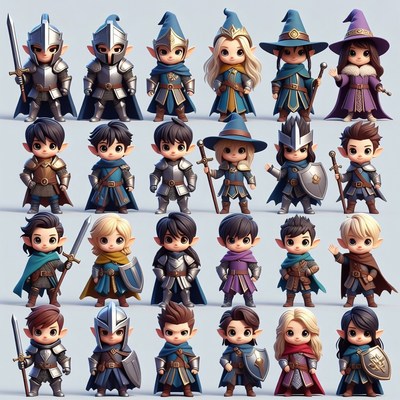 Chibi Fantasy Characters Collection