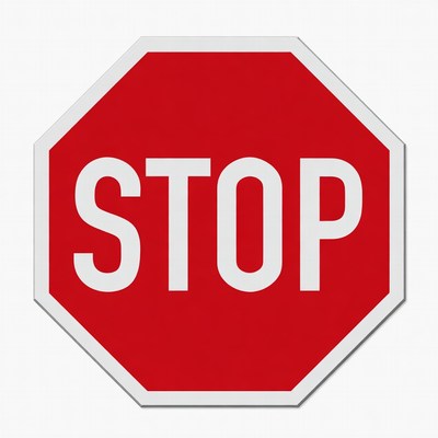 Red Octagonal Stop Sign