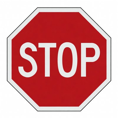Red Octagonal Stop Sign