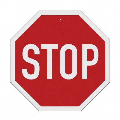 Red Octagonal Stop Sign