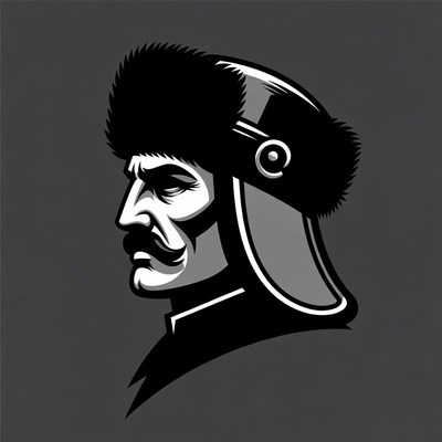 Man in fur ushanka hat profile