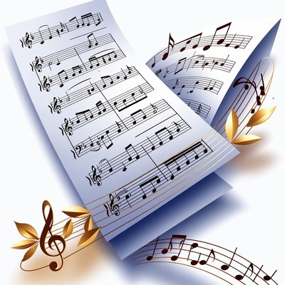 Sheet Music with Notes and Branches