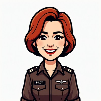 Female Pilot Illustration