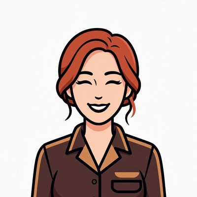 Smiling redhead woman in suit