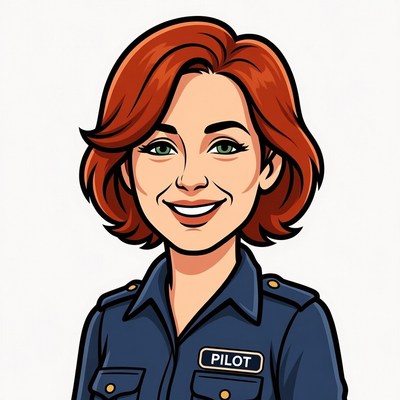 Female Pilot Illustration