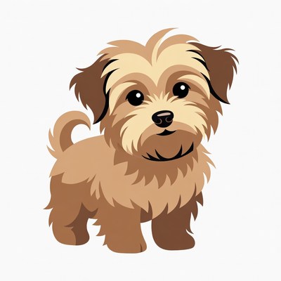Cute Shih Tzu Puppy Illustration