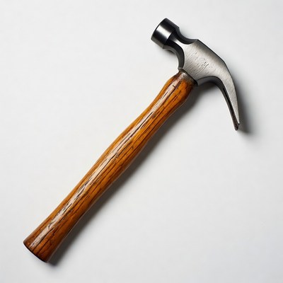 Claw Hammer on White Background