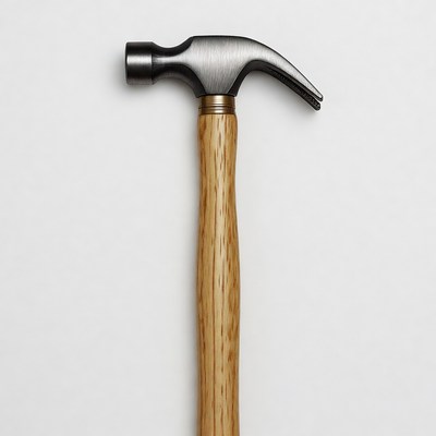 Claw Hammer on White Background