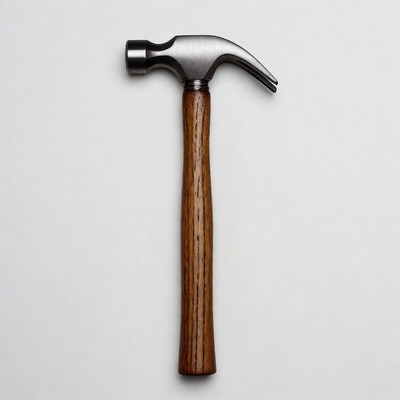 Claw hammer on white background