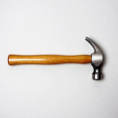 Claw Hammer on White Background