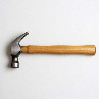 Claw Hammer on White Background