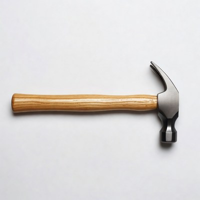 Claw Hammer on White Background