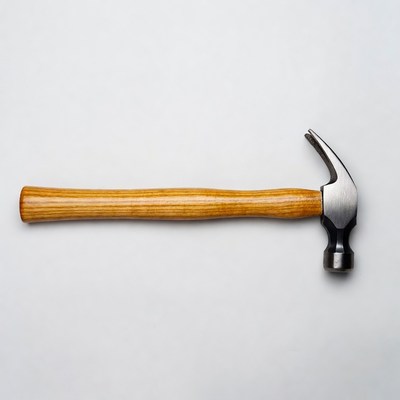 Claw Hammer on White Background