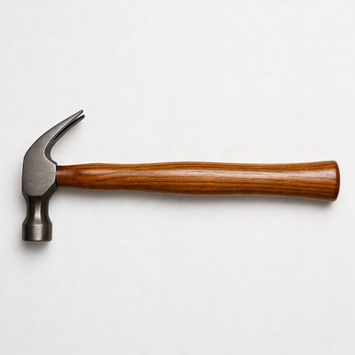 Claw hammer on white background