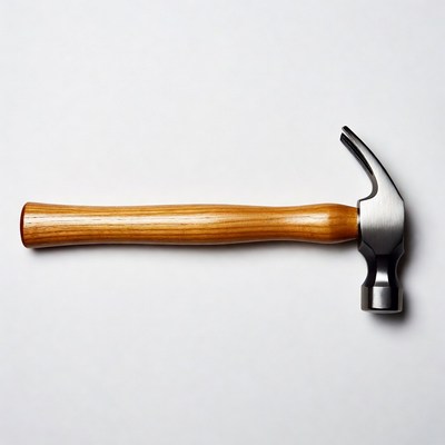 Claw hammer on white background