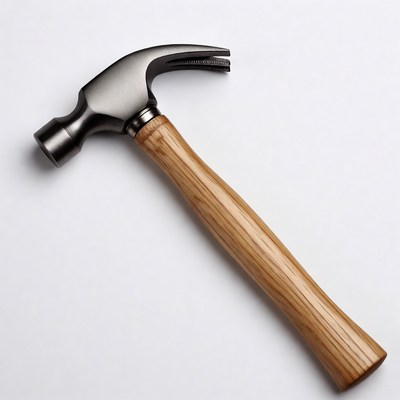Claw Hammer on White Background
