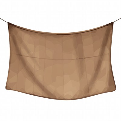 Blank Brown Tarp Hanging
