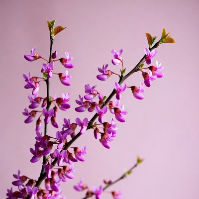 Purple Judas Tree Blossoms