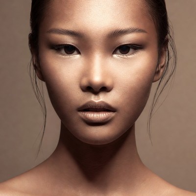 Beautiful Asian woman close-up portrait