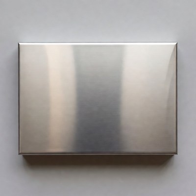 Shiny stainless steel plate