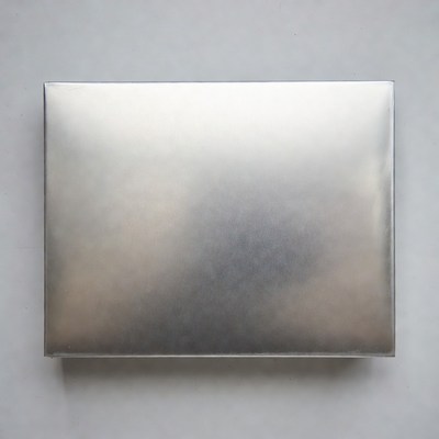 Shiny Silver Box on White Background