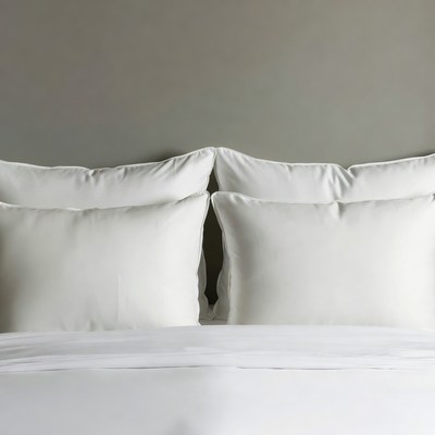 White Pillows on Bed