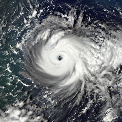 Massive Hurricane Eye from Space