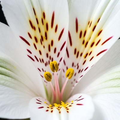White Lily Flower Closeup