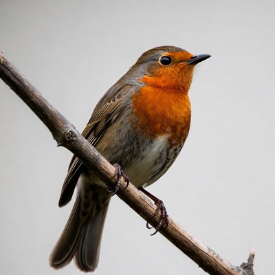 Robin perched on branch