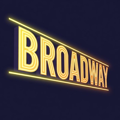 Glowing Broadway Sign