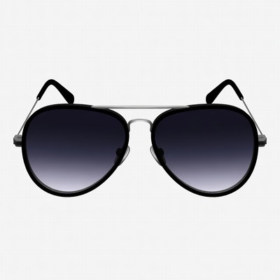 Black aviator sunglasses isolated