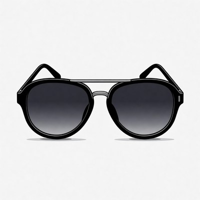 Black aviator sunglasses illustration