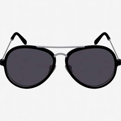 Black Aviator Sunglasses Clipart